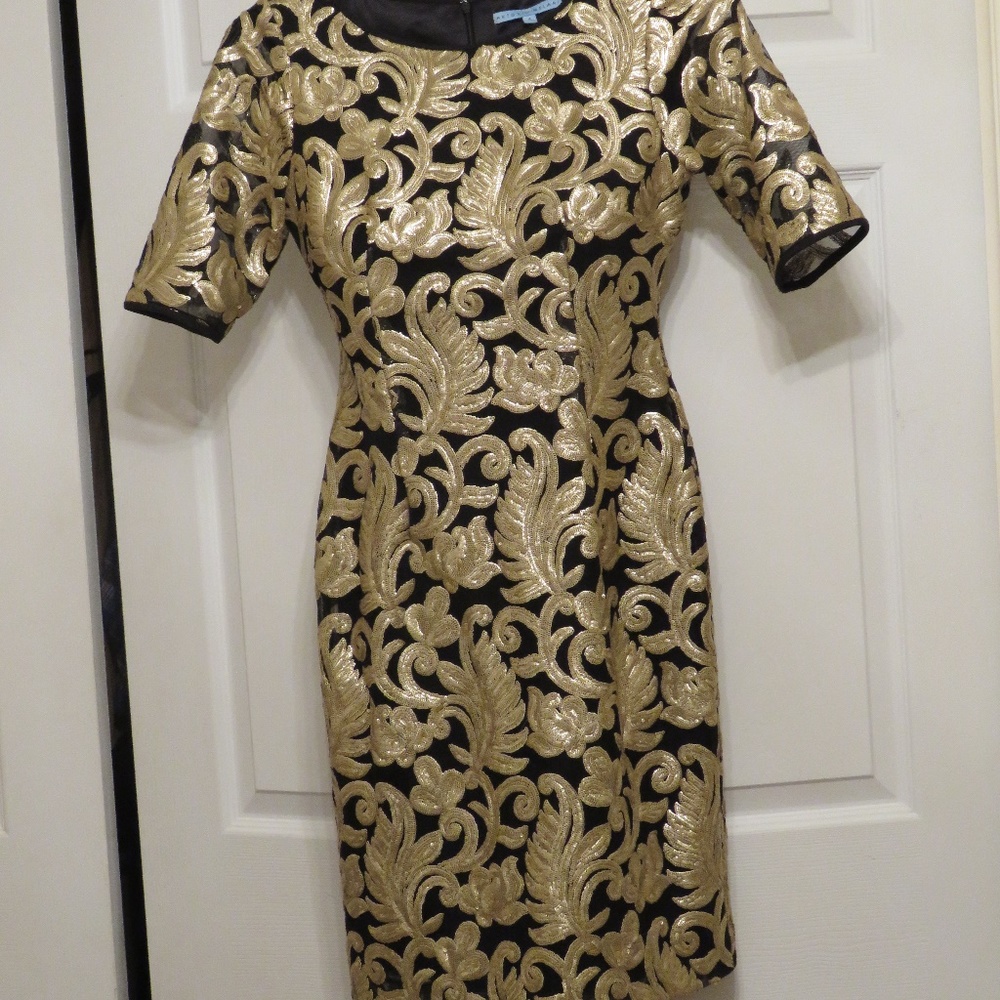 Antonio Melani -  Gold Sequin Cocktail Dress